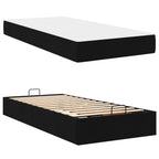 Estructura de cama con colchón 2 pcs Negro tela
