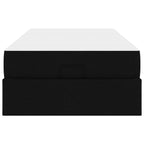 Estructura de cama con colchón 2 pcs Negro tela