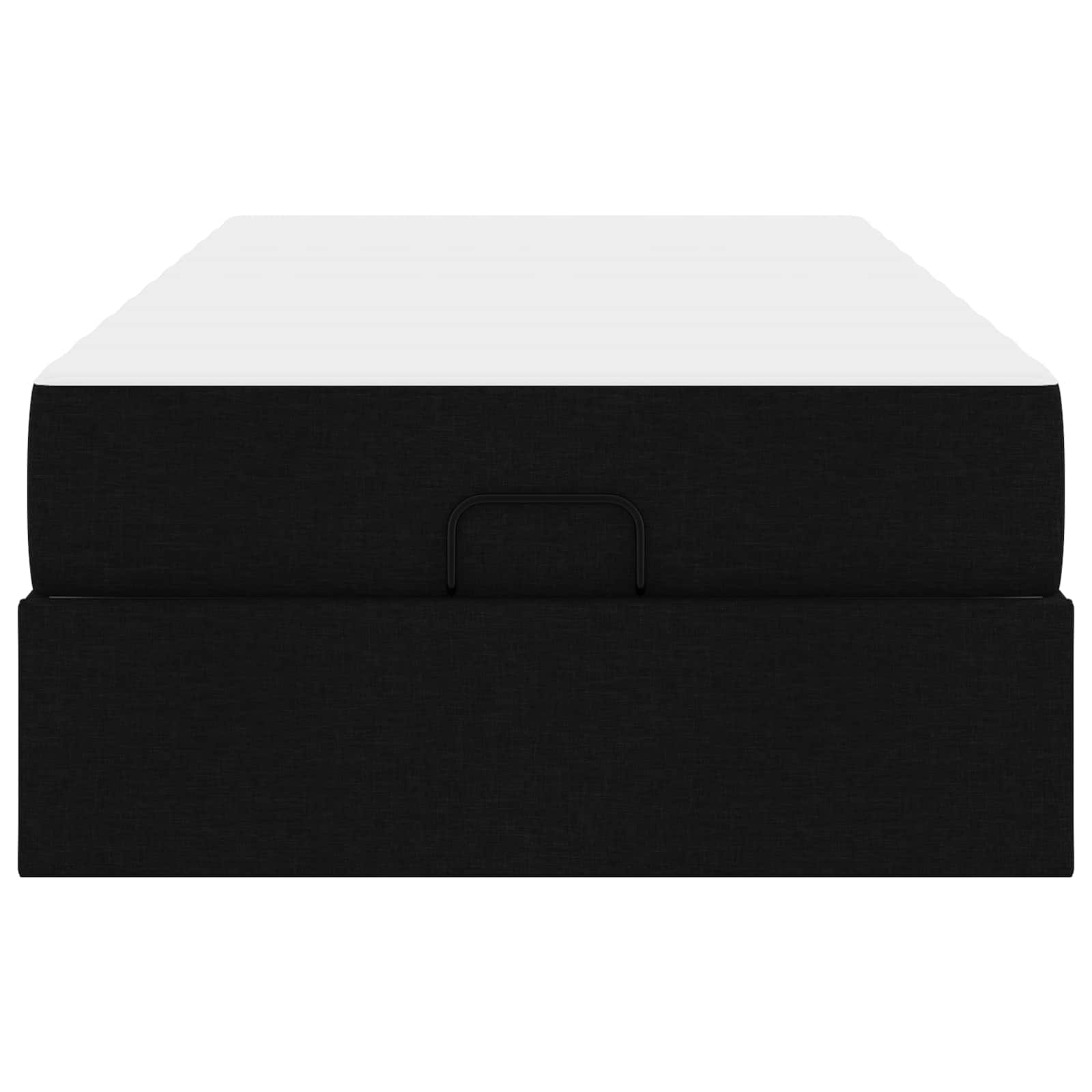 Estructura de cama con colchón 2 pcs Negro tela