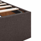 Estructura de cama con colchón 2 pcs Canela tela