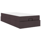 Estructura de cama con colchón 2 pcs Canela tela