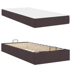 Estructura de cama con colchón 2 pcs Canela tela