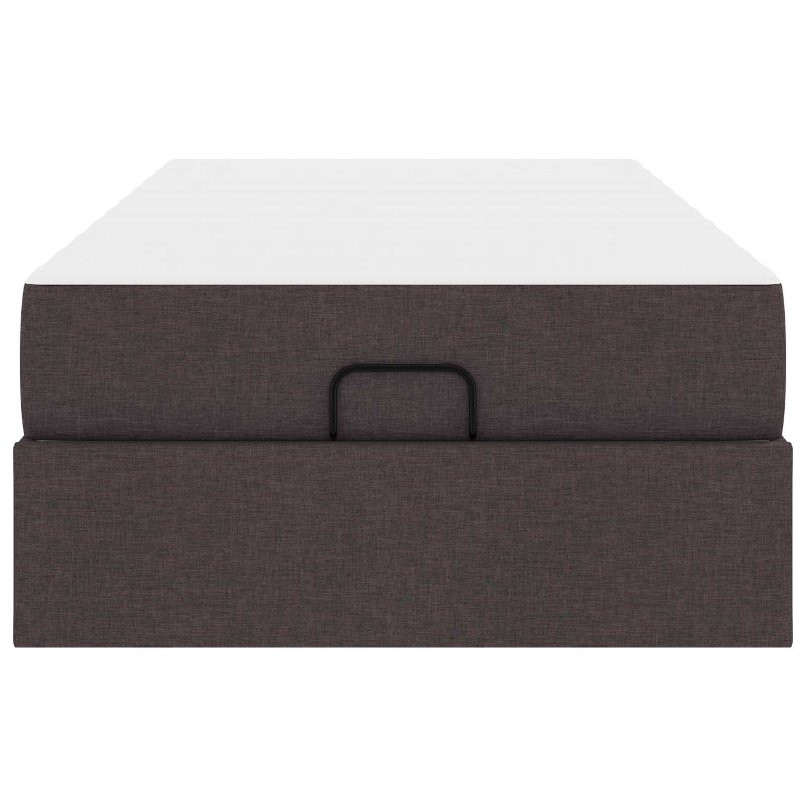 Estructura de cama con colchón 2 pcs Canela tela