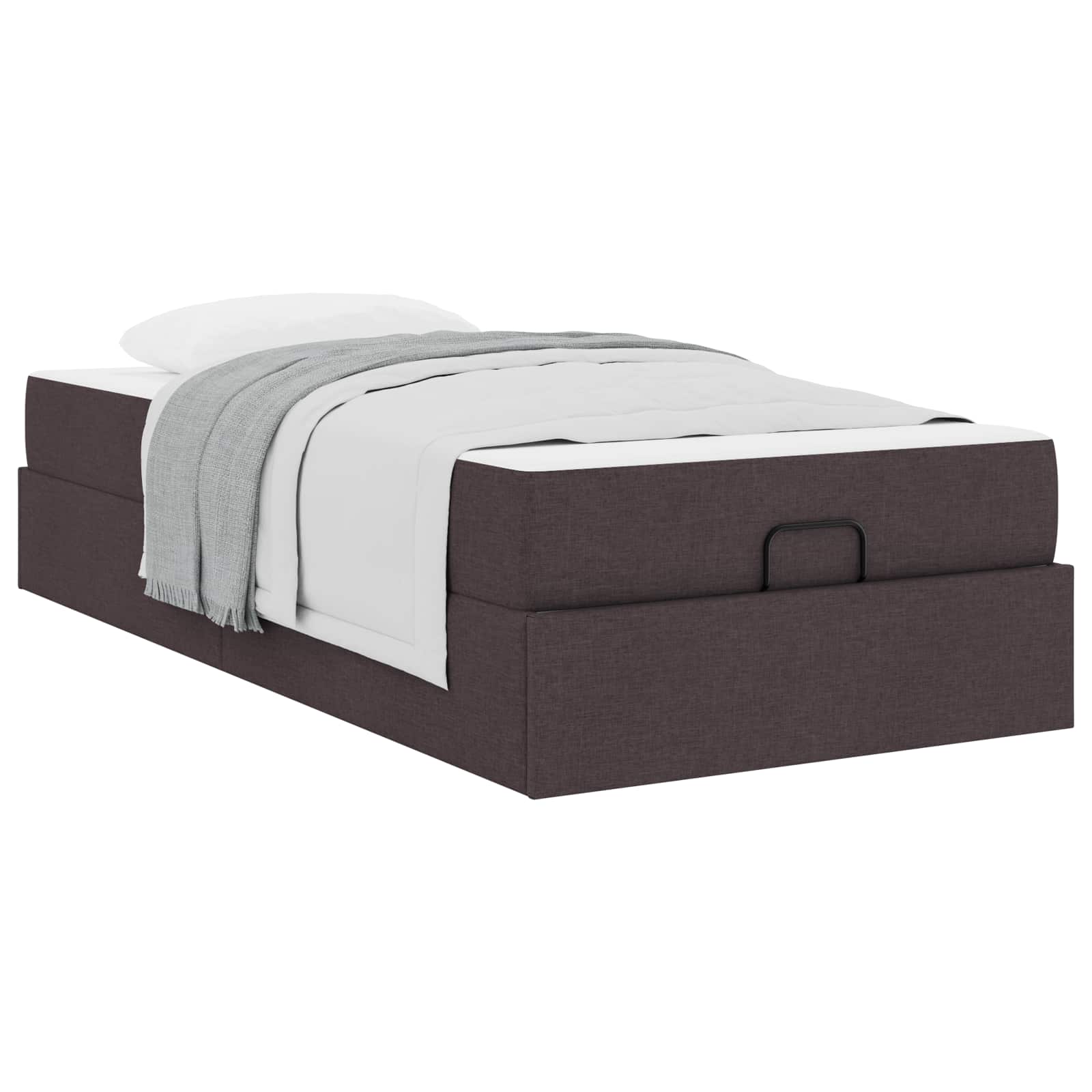 Estructura de cama con colchón 2 pcs Canela tela