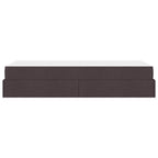 Estructura de cama con colchón 2 pcs Canela tela