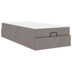Estructura de cama con colchón 2 pcs Taupé tela