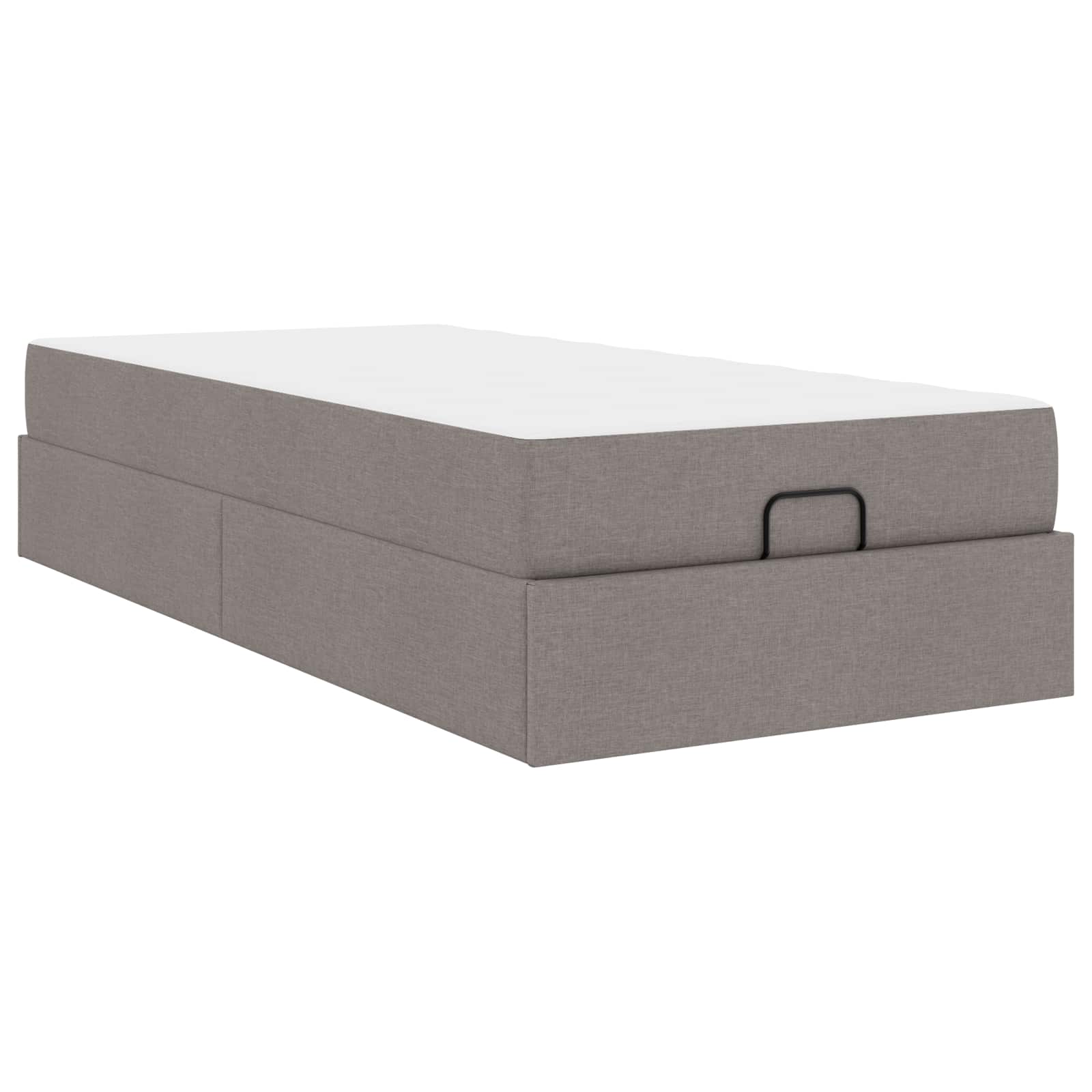 Estructura de cama con colchón 2 pcs Taupé tela