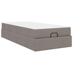 Estructura de cama con colchón 2 pcs Taupé tela