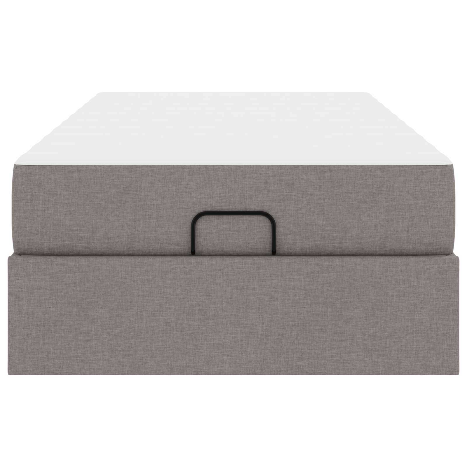 Estructura de cama con colchón 2 pcs Taupé tela