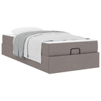 Estructura de cama con colchón 2 pcs Taupé tela