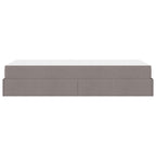 Estructura de cama con colchón 2 pcs Taupé tela