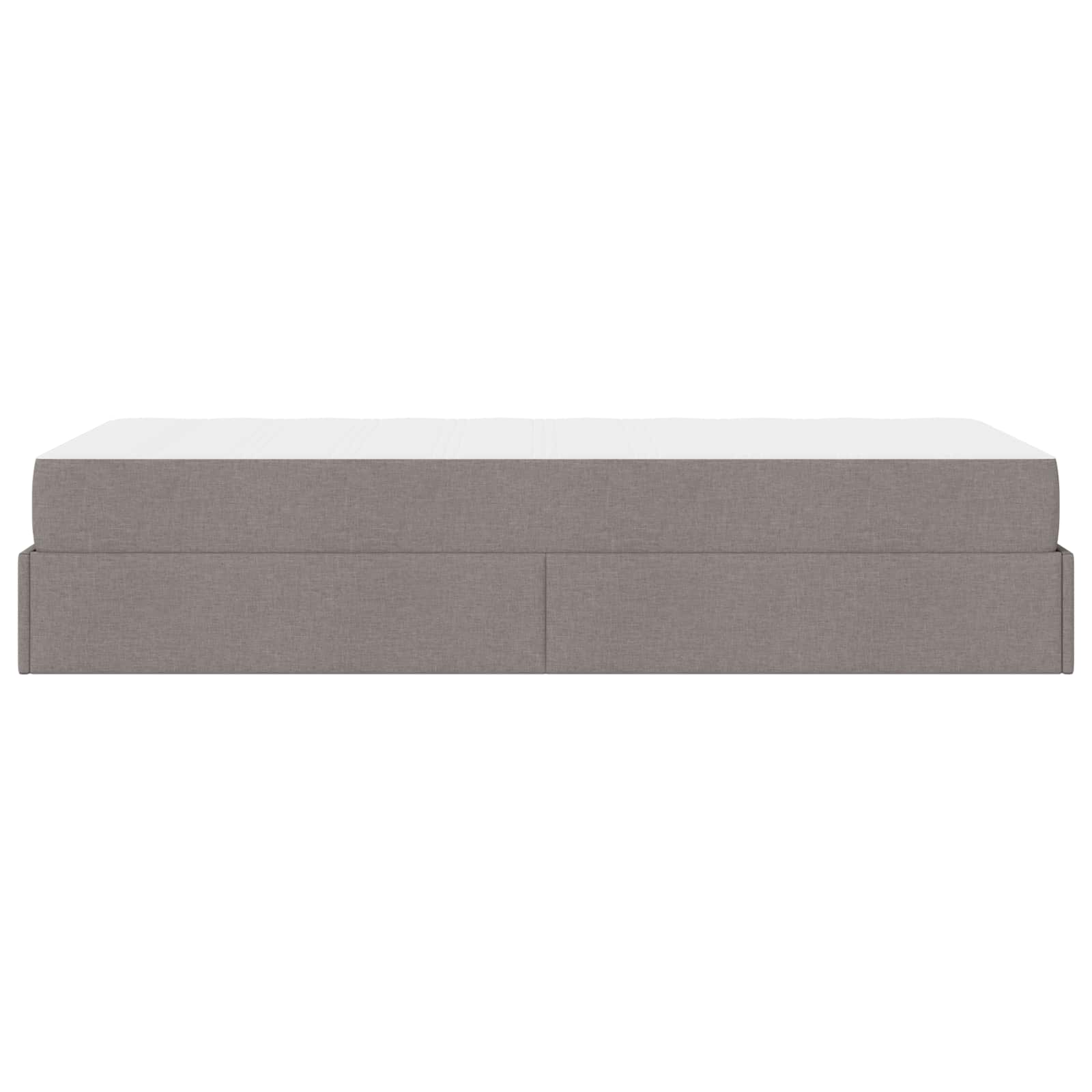 Estructura de cama con colchón 2 pcs Taupé tela
