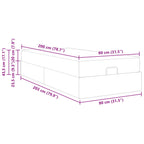 Estructura de cama con colchón 2 pcs Taupé tela
