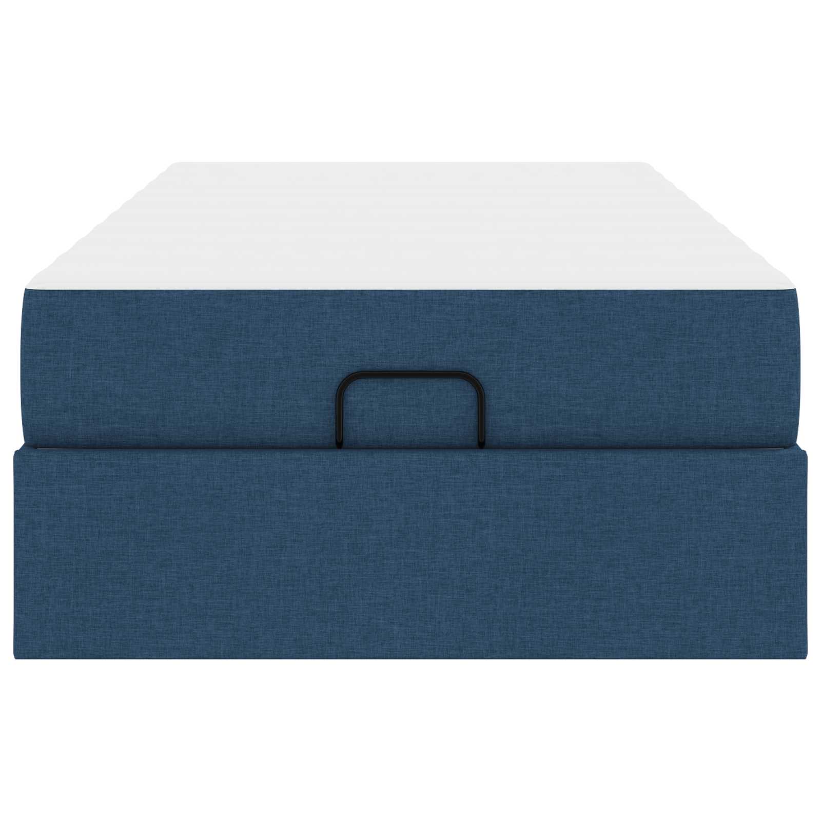 Estructura de cama con colchón 2 pcs Azul tela