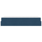 Estructura de cama con colchón 2 pcs Azul tela