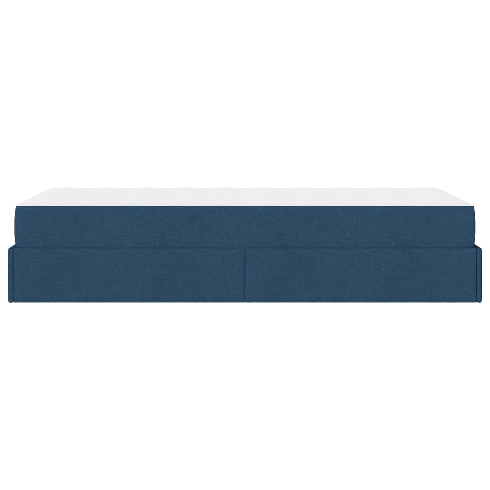 Estructura de cama con colchón 2 pcs Azul tela