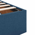 Estructura de cama con colchón con colchón 2 pcs Azul tela