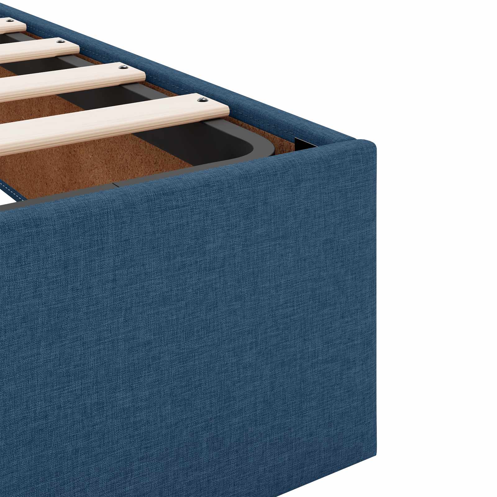 Estructura de cama con colchón con colchón 2 pcs Azul tela