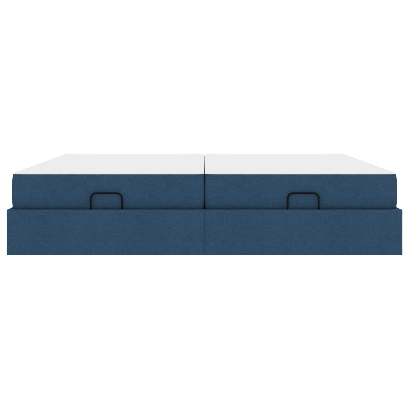 Estructura de cama con colchón con colchón 2 pcs Azul tela