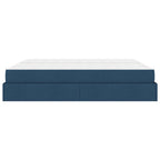 Estructura de cama con colchón con colchón 2 pcs Azul tela