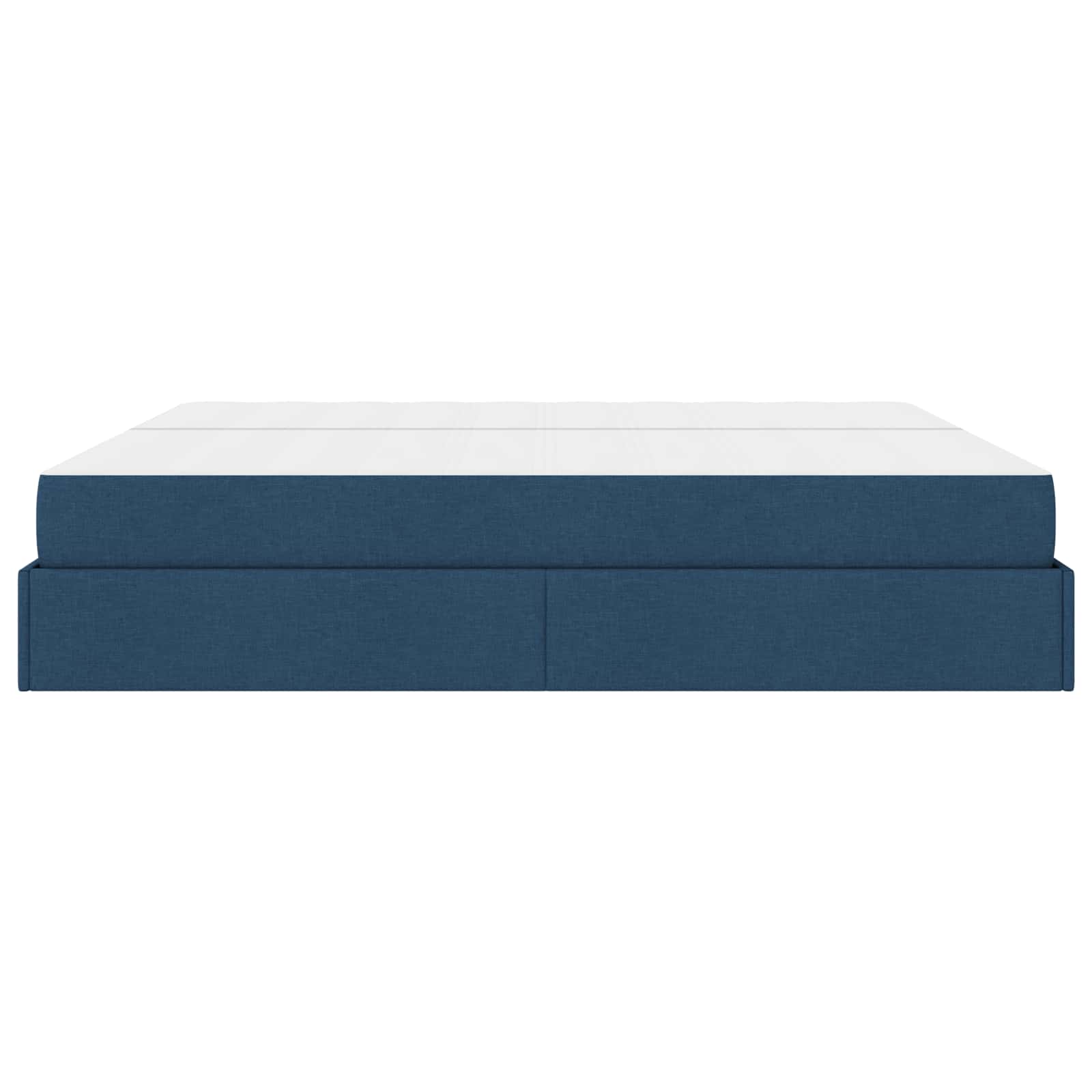 Estructura de cama con colchón con colchón 2 pcs Azul tela