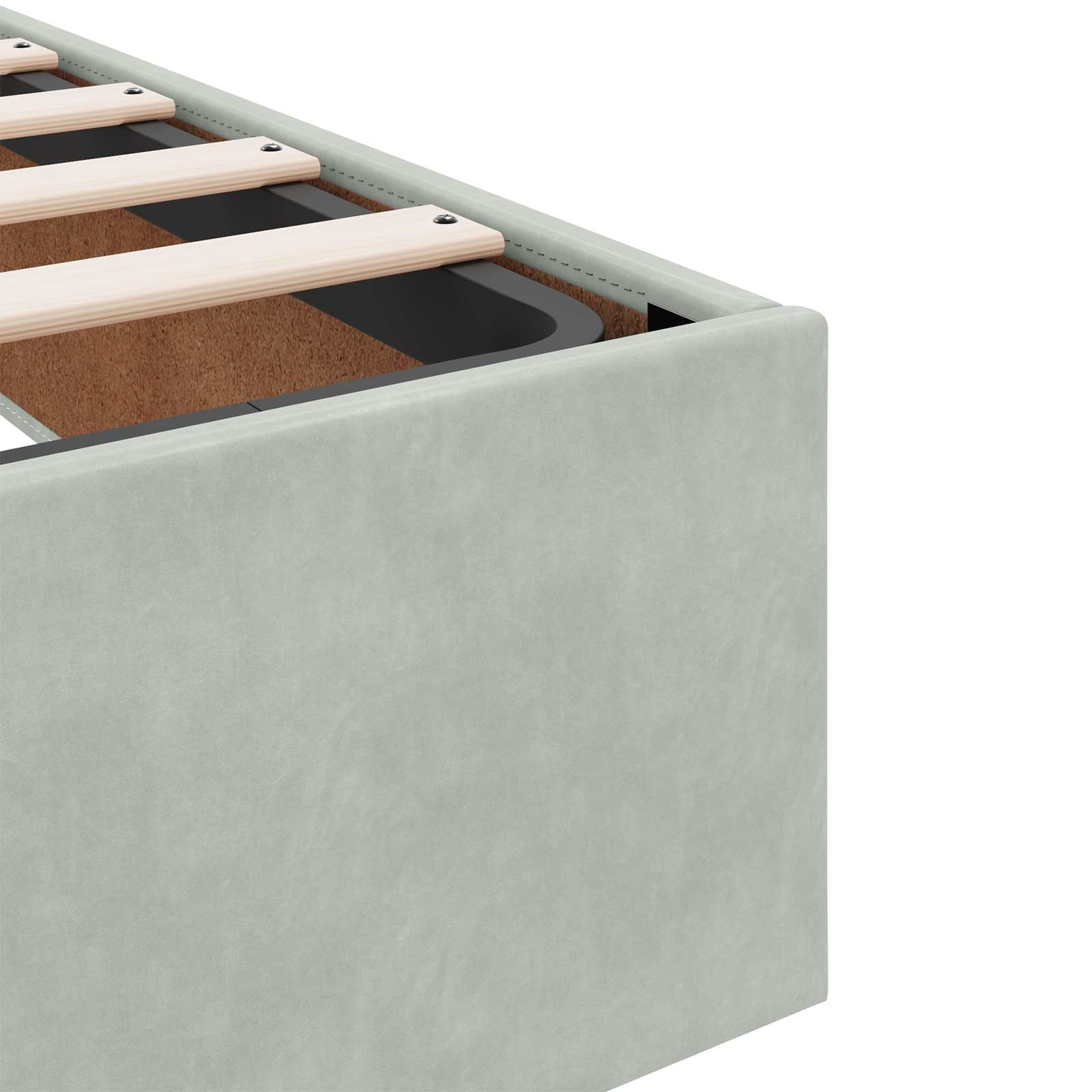 Estructura de cama con colchón 2 pcs Gris claro Terciopelo