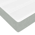 Estructura de cama con colchón 2 pcs Gris claro Terciopelo