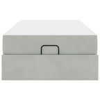 Estructura de cama con colchón 2 pcs Gris claro Terciopelo