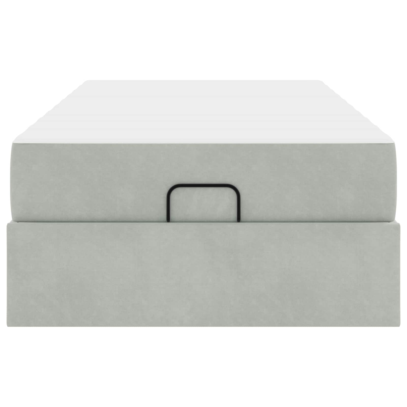 Estructura de cama con colchón 2 pcs Gris claro Terciopelo