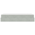 Estructura de cama con colchón 2 pcs Gris claro Terciopelo
