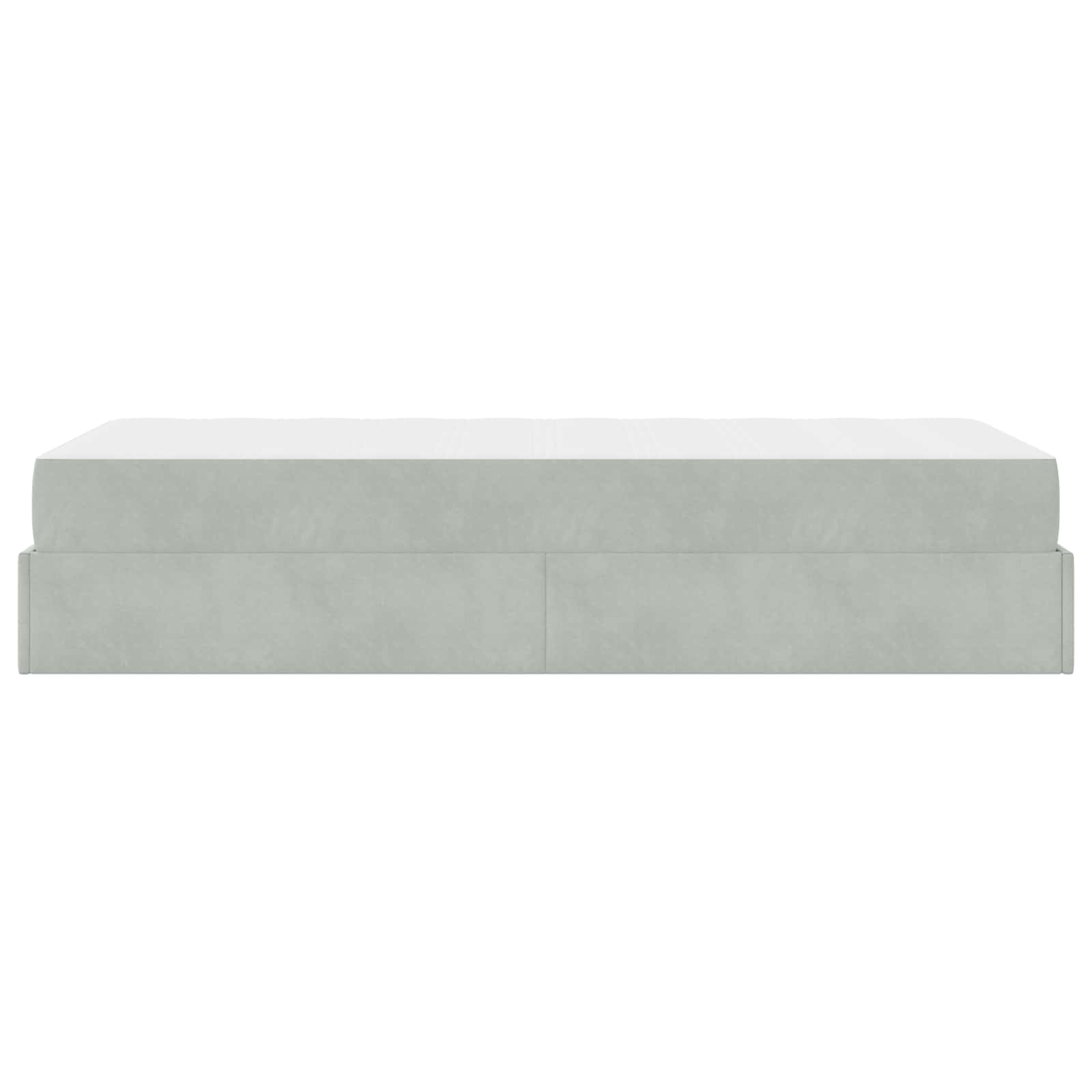 Estructura de cama con colchón 2 pcs Gris claro Terciopelo