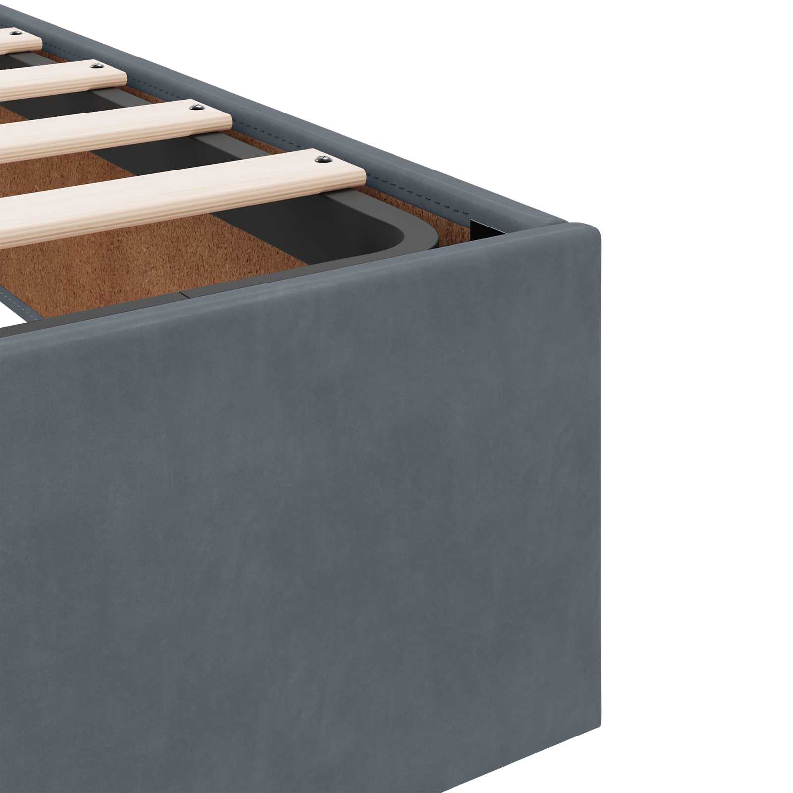 Estructura de cama con colchón 2 pcs Gris Tenue Terciopelo