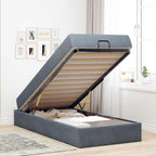 Estructura de cama con colchón 2 pcs Gris Tenue Terciopelo