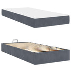 Estructura de cama con colchón 2 pcs Gris Tenue Terciopelo