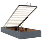 Estructura de cama con colchón 2 pcs Gris Tenue Terciopelo