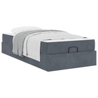 Estructura de cama con colchón 2 pcs Gris Tenue Terciopelo