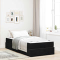 Estructura de cama con colchón 2 pcs Negro Terciopelo
