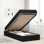 Estructura de cama con colchón 2 pcs Negro Terciopelo