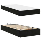 Estructura de cama con colchón 2 pcs Negro Terciopelo