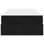 Estructura de cama con colchón 2 pcs Negro Terciopelo