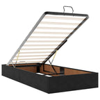 Estructura de cama con colchón 2 pcs Negro Terciopelo