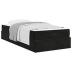 Estructura de cama con colchón 2 pcs Negro Terciopelo