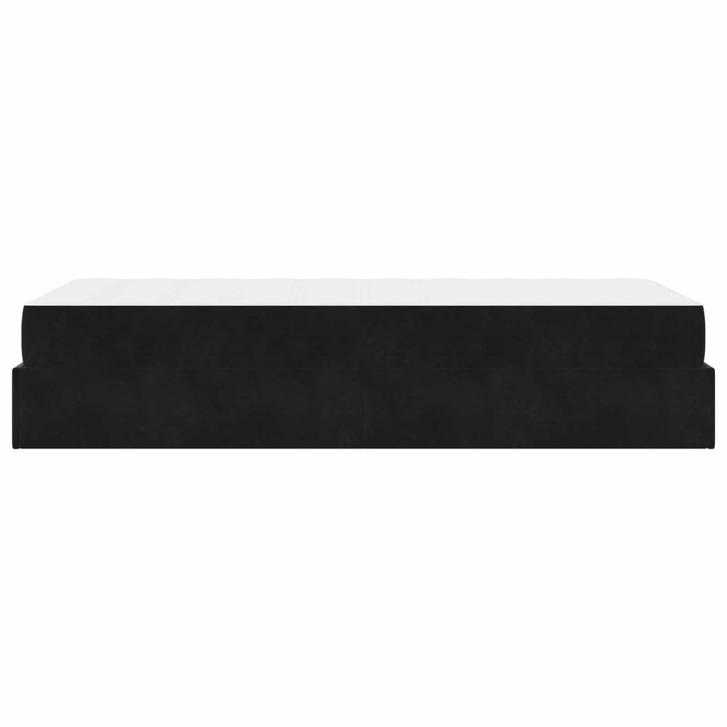 Estructura de cama con colchón 2 pcs Negro Terciopelo