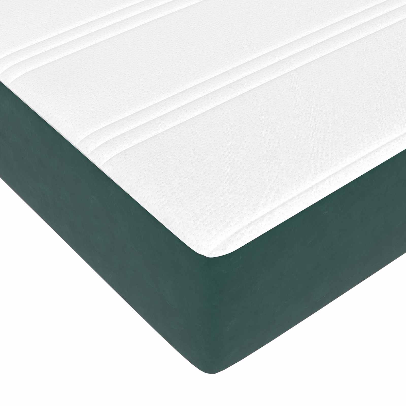 Estructura de cama con colchón 2 pcs Verde Terciopelo