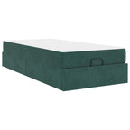 Estructura de cama con colchón 2 pcs Verde Terciopelo