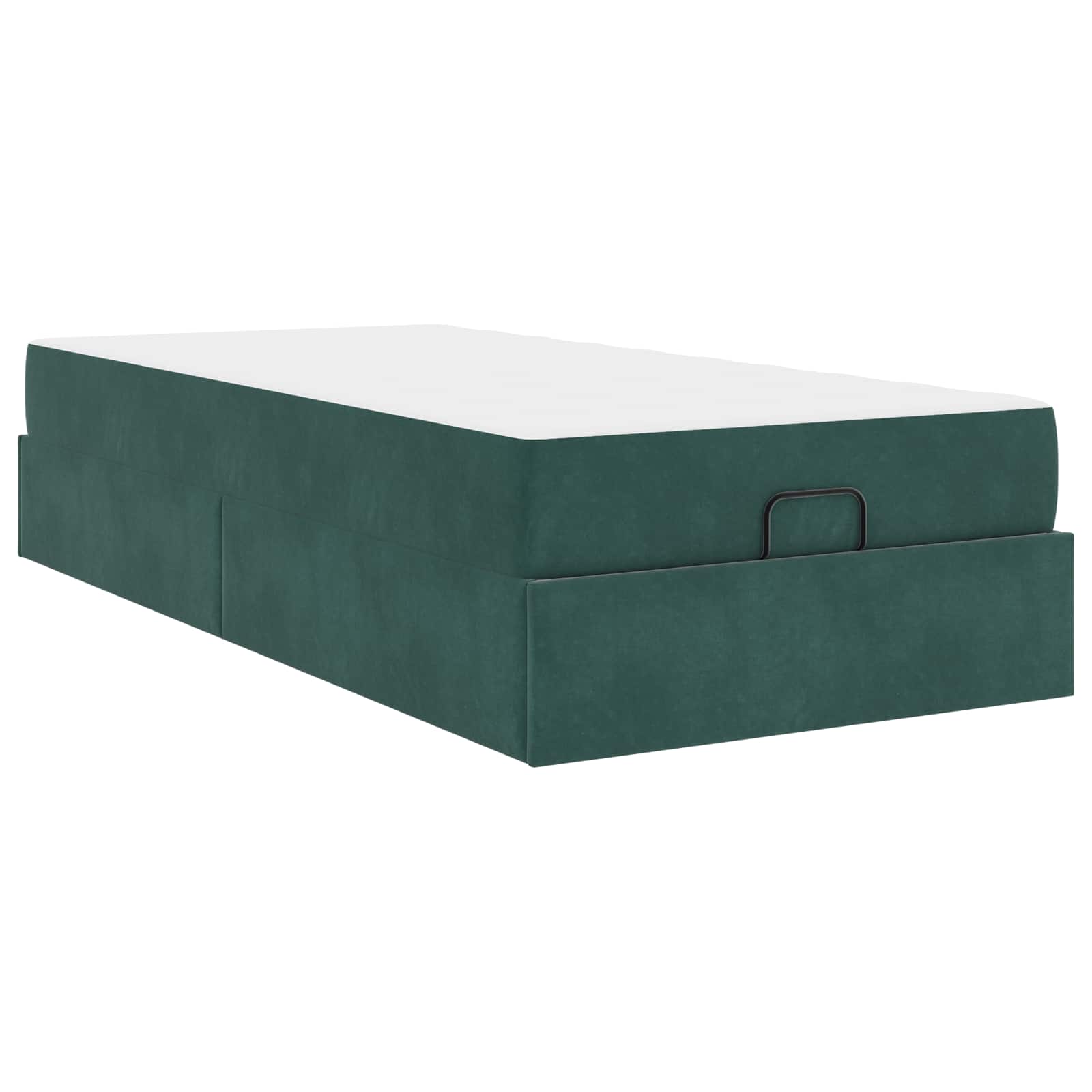 Estructura de cama con colchón 2 pcs Verde Terciopelo