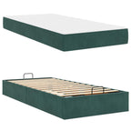 Estructura de cama con colchón 2 pcs Verde Terciopelo