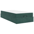 Estructura de cama con colchón 2 pcs Verde Terciopelo