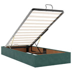 Estructura de cama con colchón 2 pcs Verde Terciopelo
