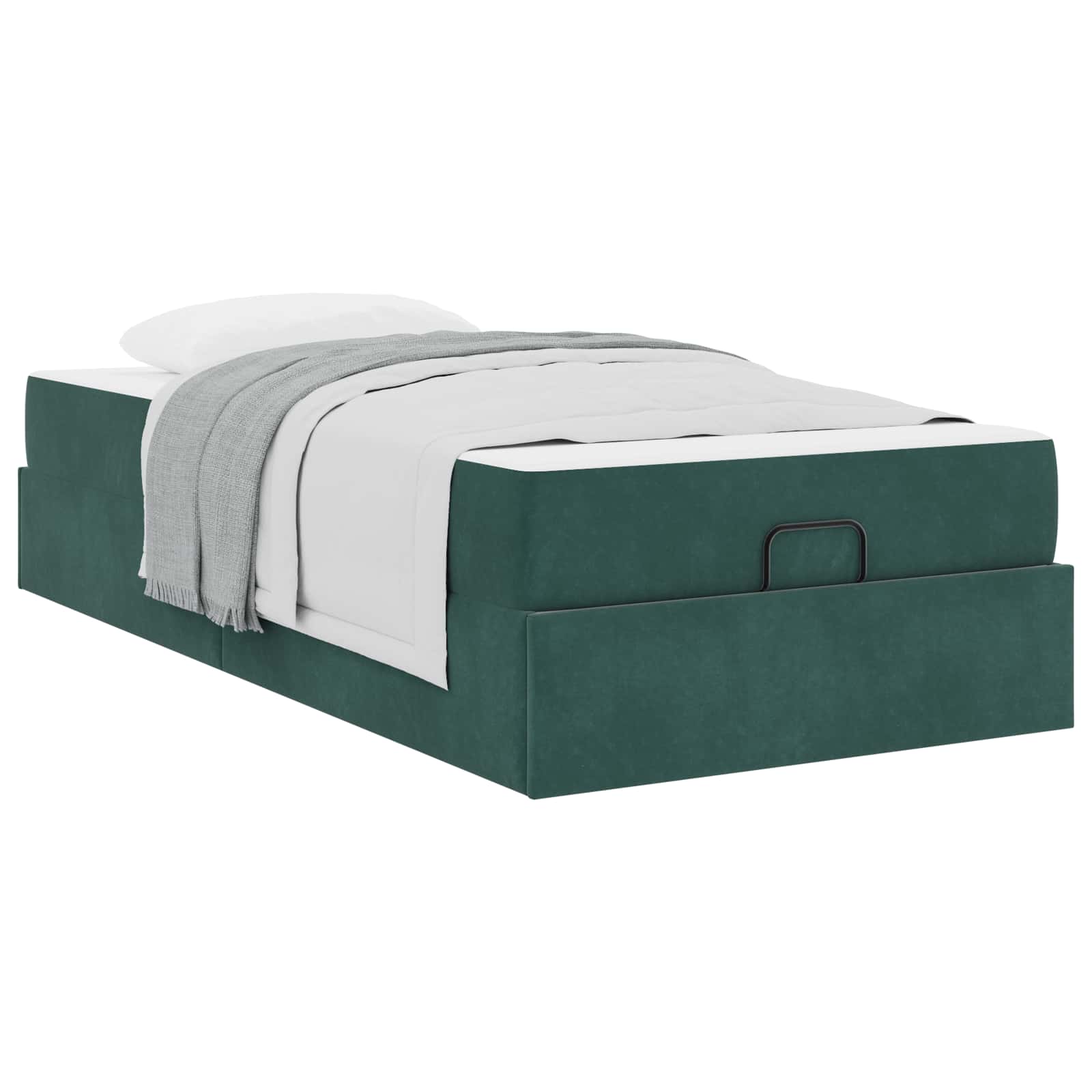 Estructura de cama con colchón 2 pcs Verde Terciopelo